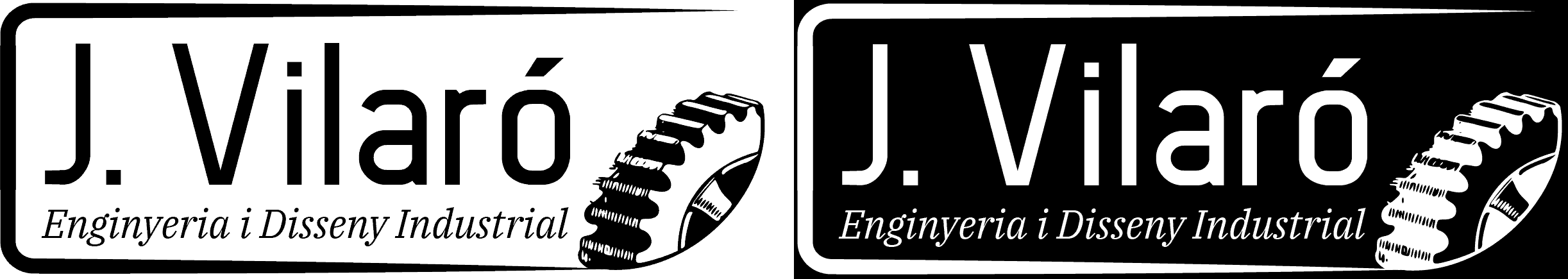 Logos en negativo del proyecto Vilaró