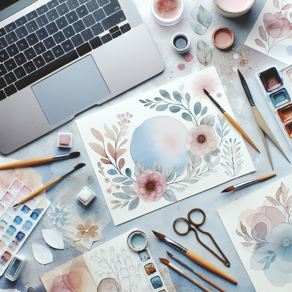 Creando texturas acuareladas para un diseño gráfico delicado