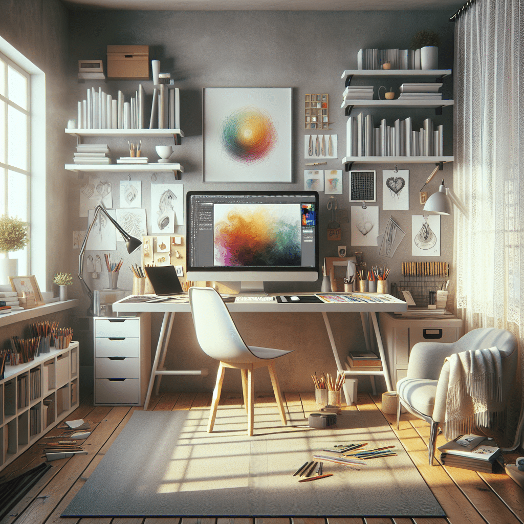 Cómo crear un espacio de trabajo en casa ideal para diseño gráfico freelance
